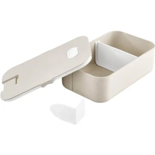 Okiyo Machi Wheat Straw Lunch Box Open